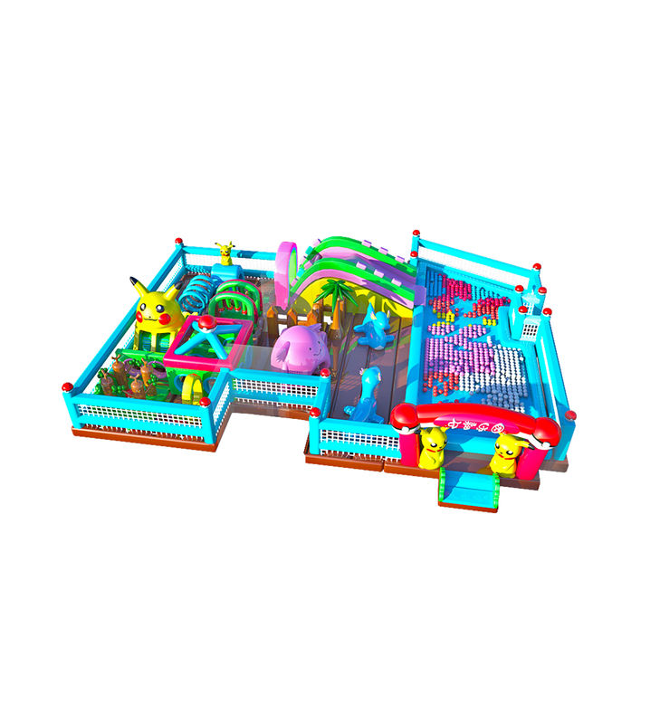 Des formes variées des enfants colorés parc d'attractions gonflable glisser-déposer