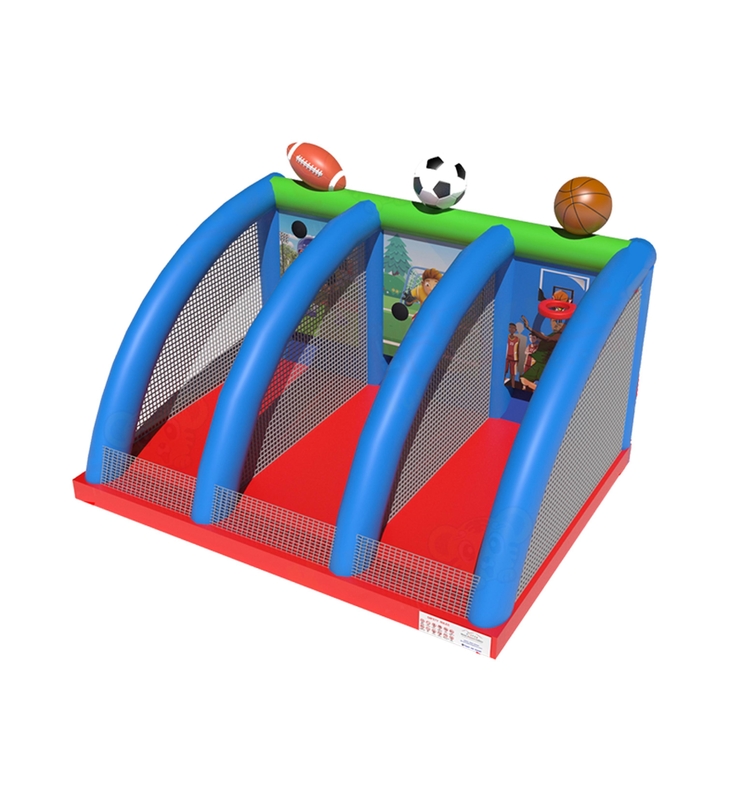 3 - Gonflable de sport couleur - Ballon bloqué - Terrain de jeu de sports de tir