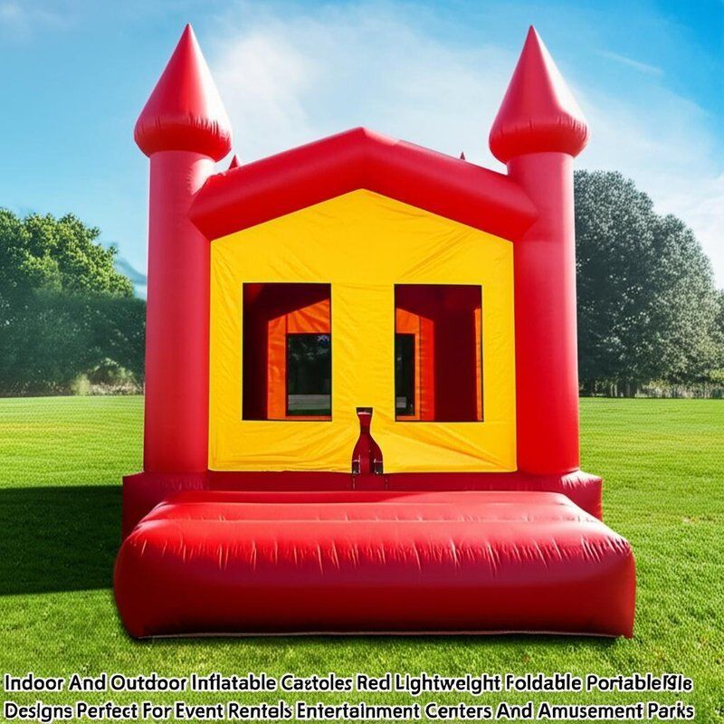 Châteaux gonflables à l' intérieur et à l' extérieur Des modèles portables pliables légers et rouges Parfaits pour la location d' événements Centres de divertissement et parcs d'attractions