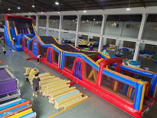 Grandes tailles adulte Toxique gonflable parcours d'obstacles Commercial
