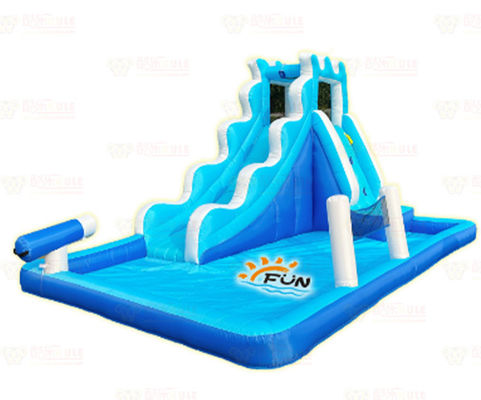 Polyester oxford planche à roulettes bleue gonflable avec des boules d'océan